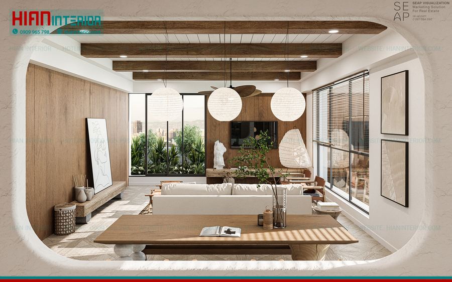 Nội Thất Chung Cư Wabi Sabi Tĩnh Lặng