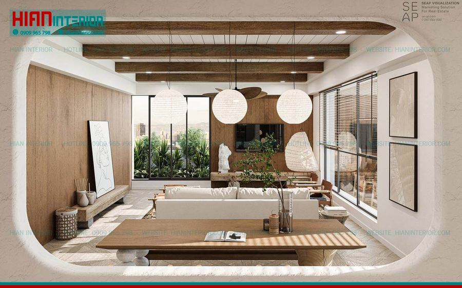 Nội Thất Chung Cư Wabi Sabi Tĩnh Lặng