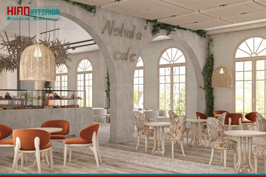 Nội Thất Quán Cafe Địa Trung Hải Cao Cấp