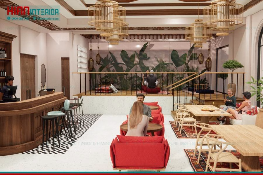Nội Thất Quán Cafe Địa Trung Hải Tinh Tế