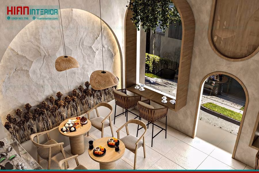 Mẫu Quán Cafe Địa Trung Hải Sang Trọng
