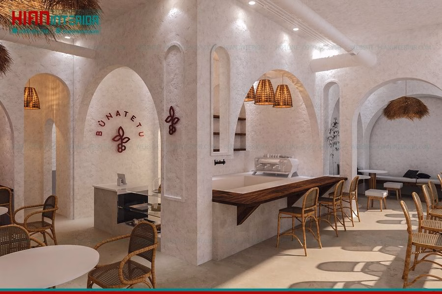 Mẫu Quán Cafe Địa Trung Hải Cao Cấp