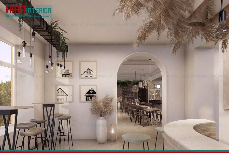 Thiết Kế Quầy Bar Cafe Địa Trung Hải