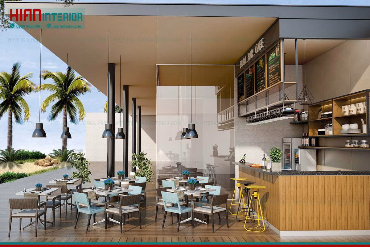 Báo Giá Nội Thất Quán Cafe Hiện Đại