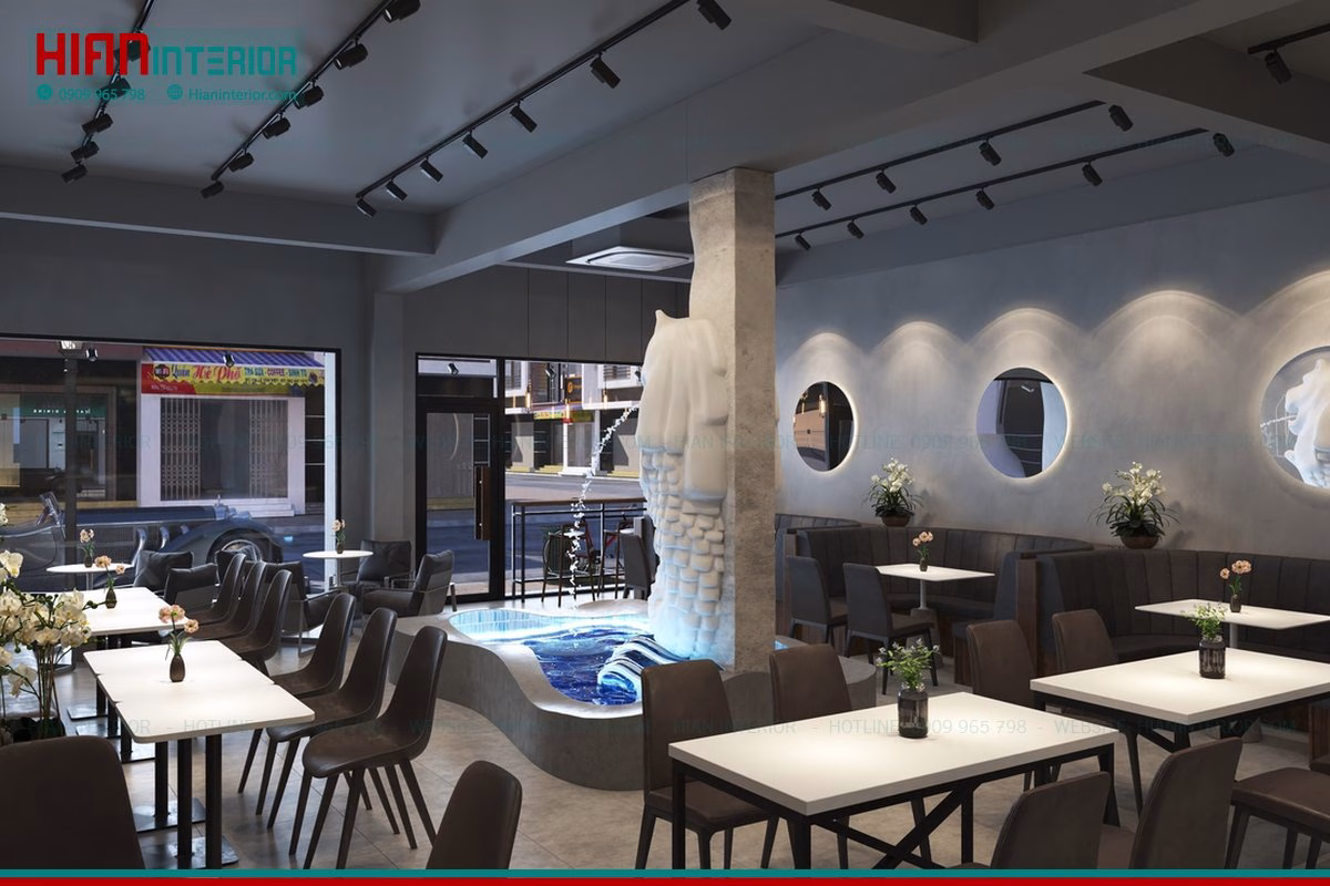 Nội Thất Quán Cafe Hiện Đại Thời Thượng