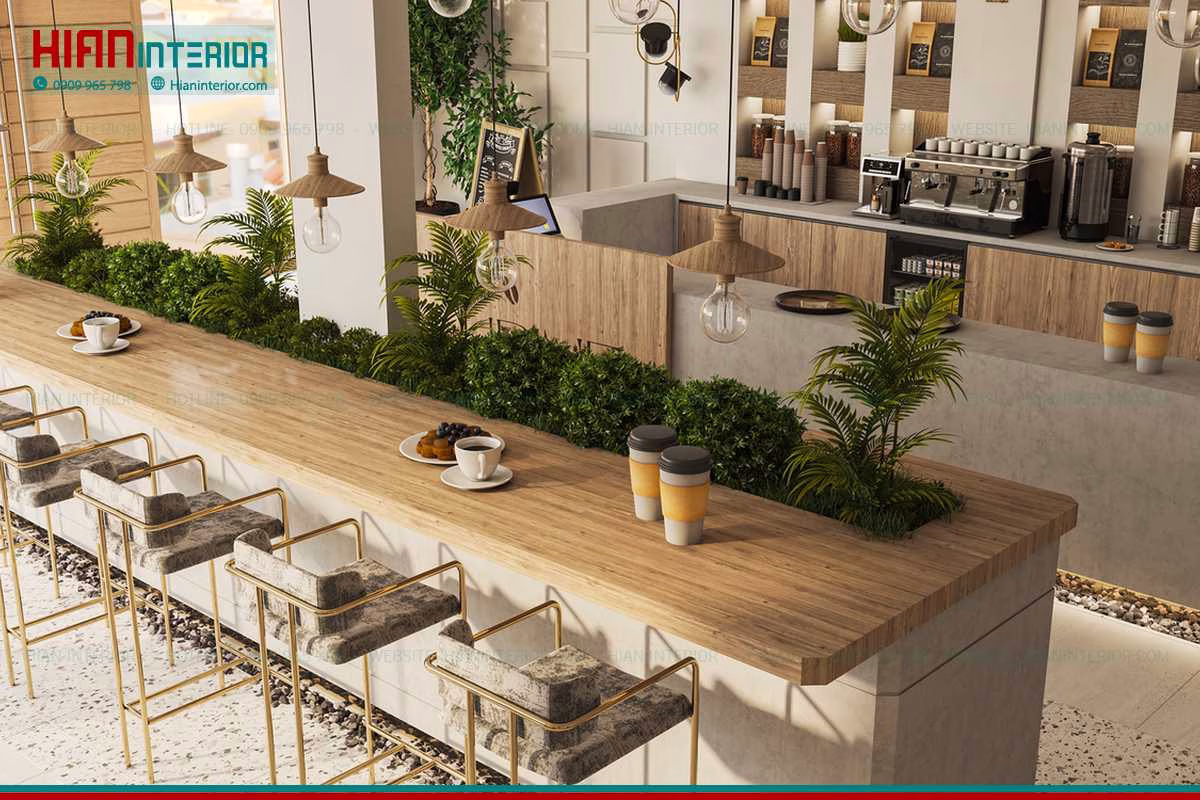 Thiết Kế Quán Cafe Hiện Đại Sang Trọng