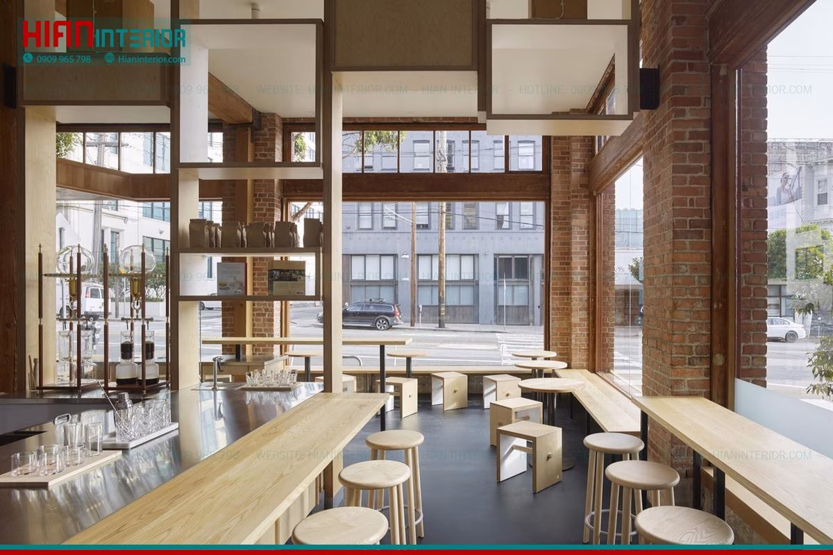 Thiết Kế Quán Cafe Hiện Đại Tinh Tế