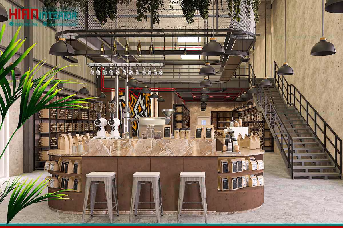 Thi Công Quán Cafe Hiện Đại Trẻ Trung