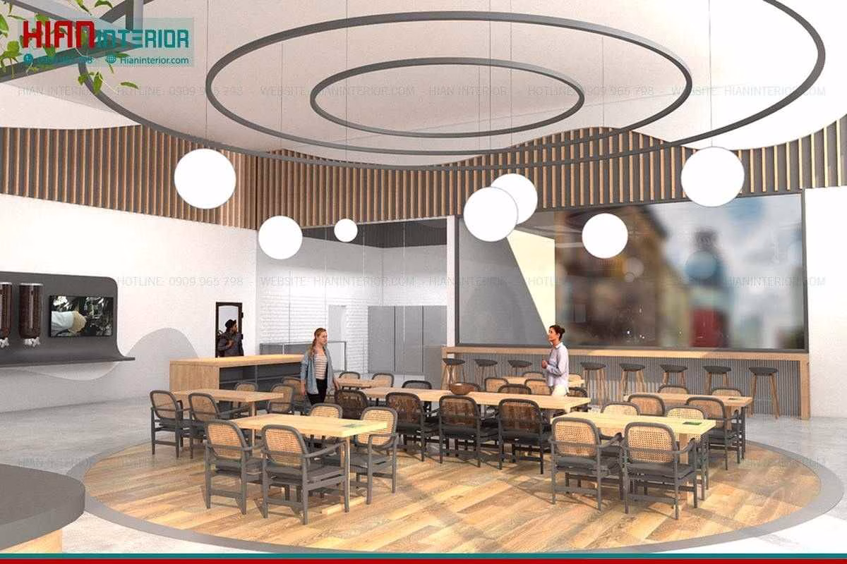 Mẫu Quầy Order Cafe Hiện Đại