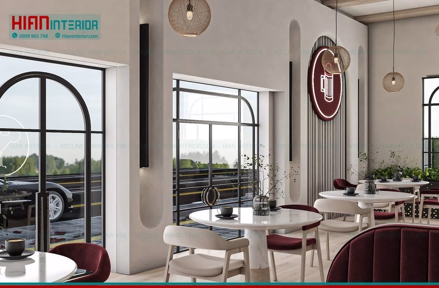 Thiết Kế Nội Thất Cafe Khung Thép