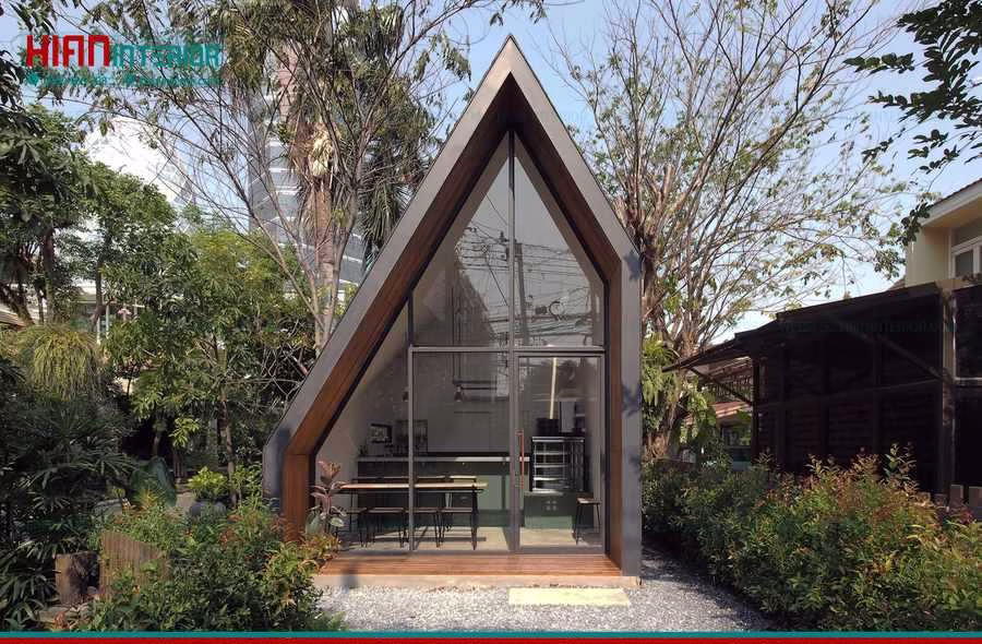 Thiết Kế Quán Cafe Khung Thép Hiện Đại