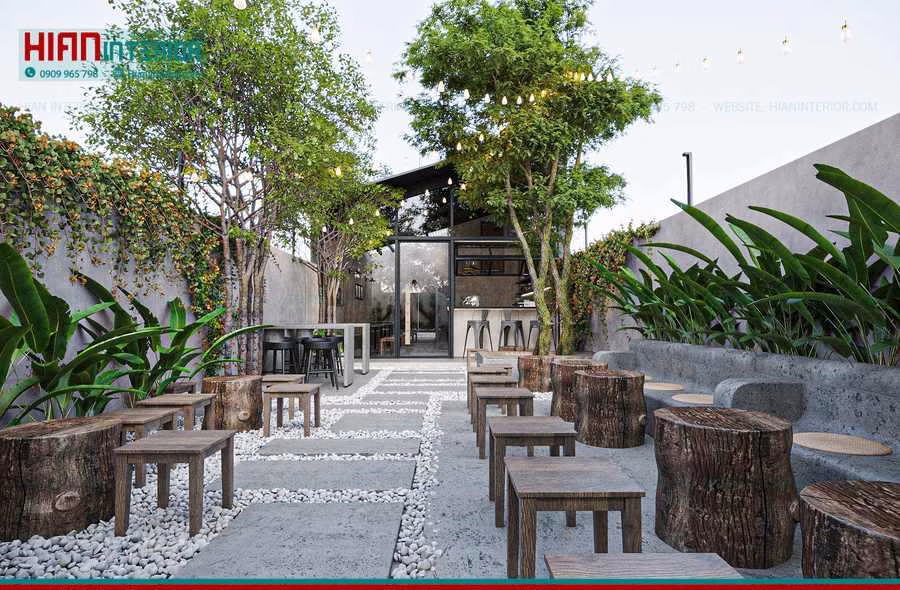 Mẫu Cafe Khung Thép Phong Cách Industrial