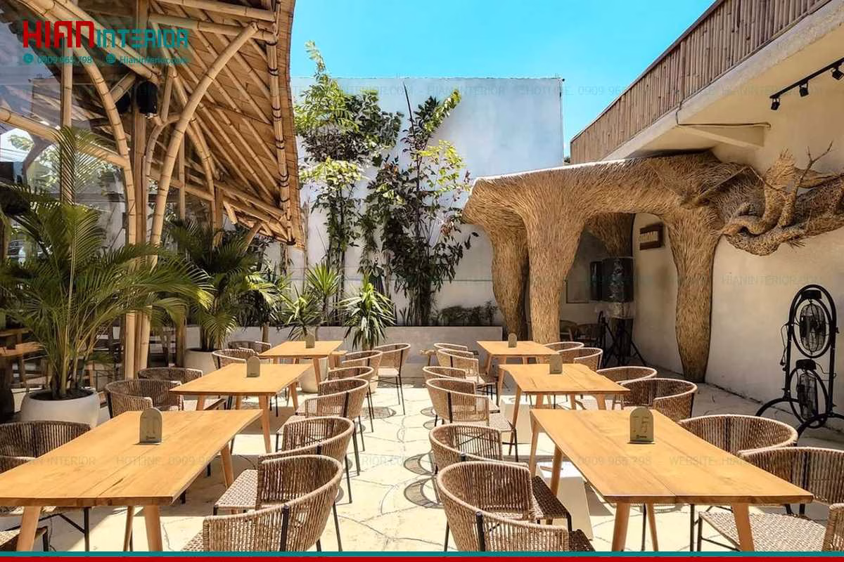 Nội Thất Quán Cafe Sân Vườn Đẹp
