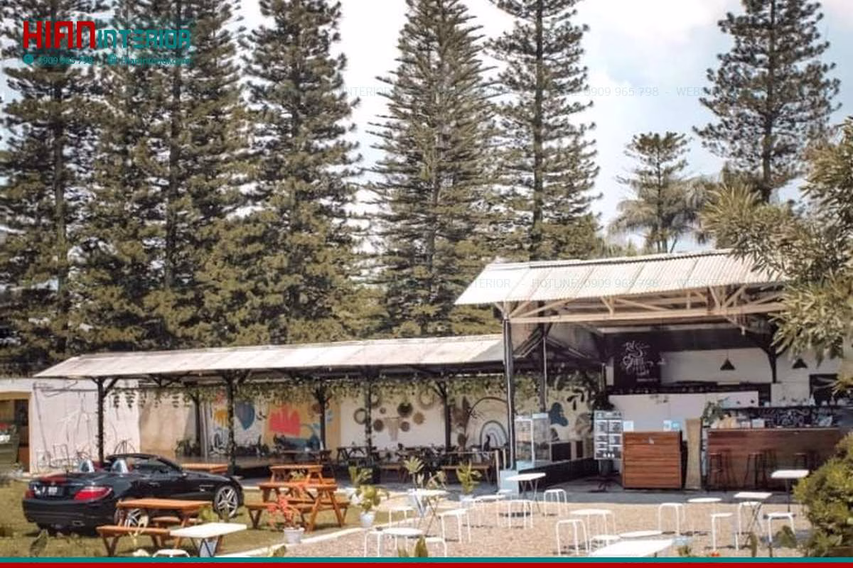 Nội Thất Quán Cafe Sân Vườn Ấn Tượng