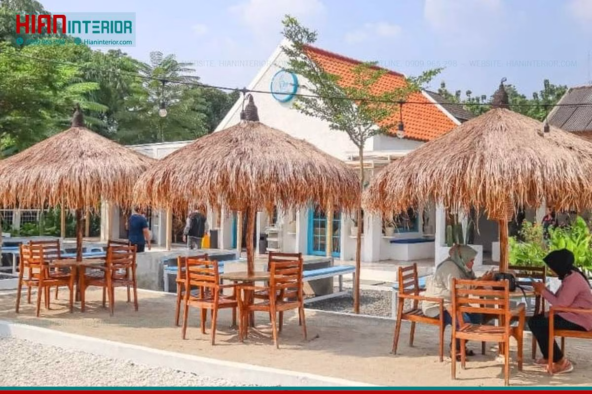 Nội Thất Quán Cafe Sân Vườn Độc Đáo