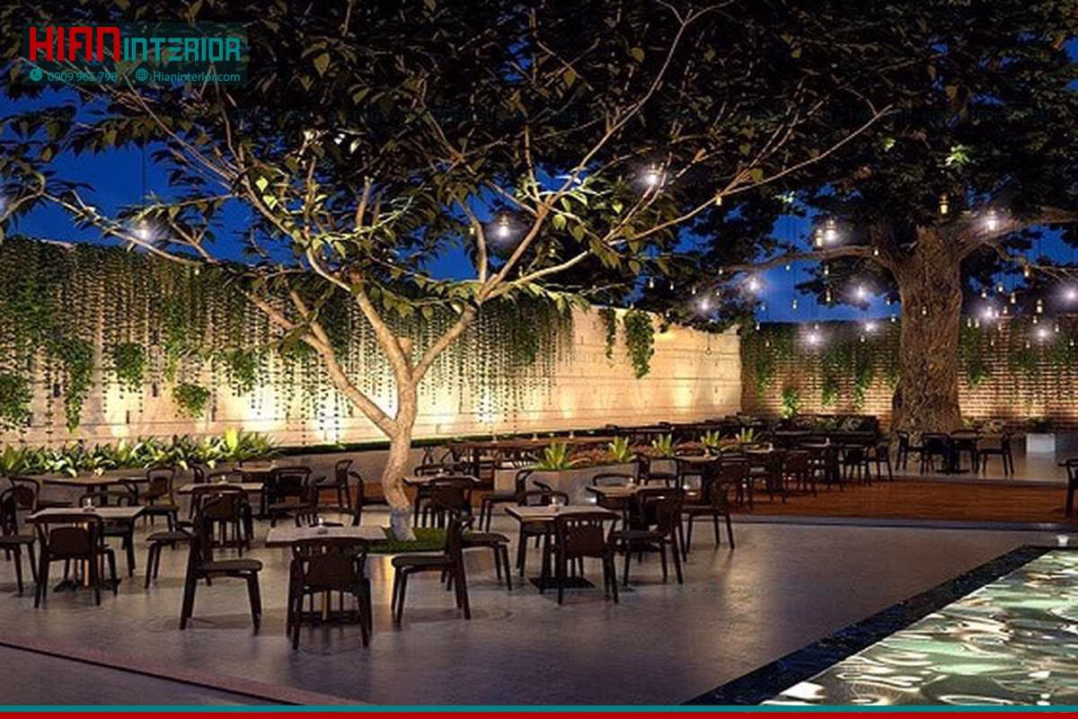 Báo Giá Quán Cafe Sân Vườn Hiện Đại