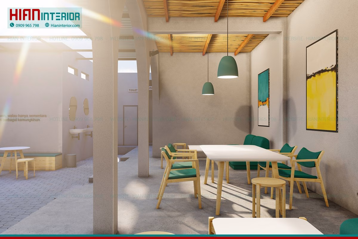 Mẫu Quán Cafe Sân Vườn Sang Trọng