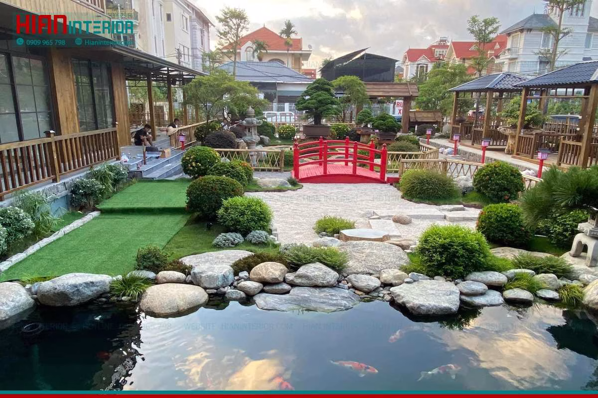 Mẫu Quán Cafe Sân Vườn Mộc Mạc
