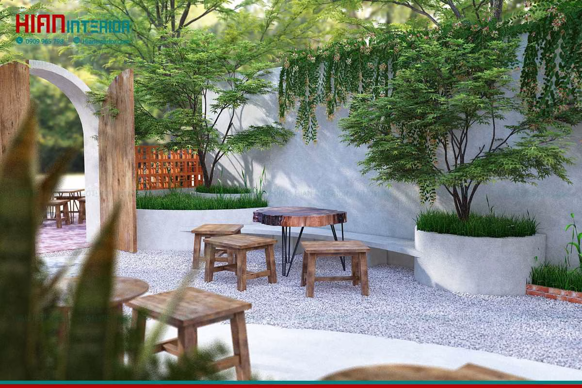 Báo Giá Quán Cafe Sân Vườn Tinh Tế