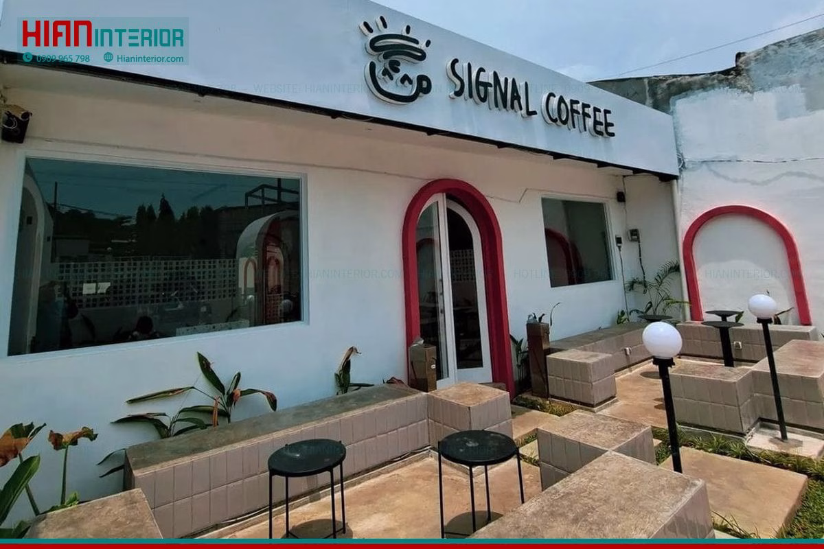 Mẫu Quán Cafe Sân Vườn Độc Đáo