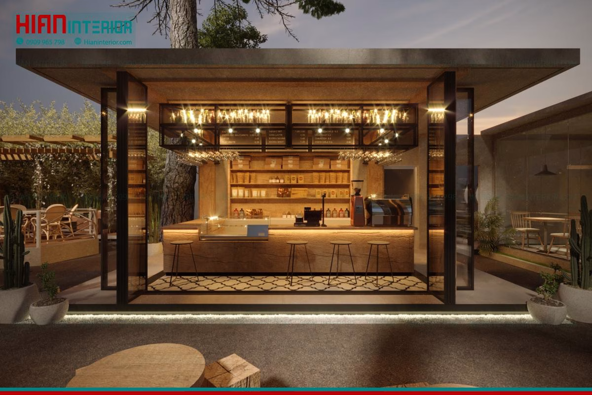 Thiết Kế Ánh Sáng Cafe Sân Vườn