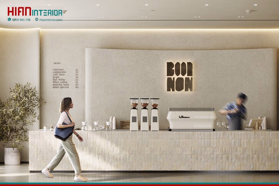 Nội Thất Quán Cafe Tối Giản Ấn Tượng