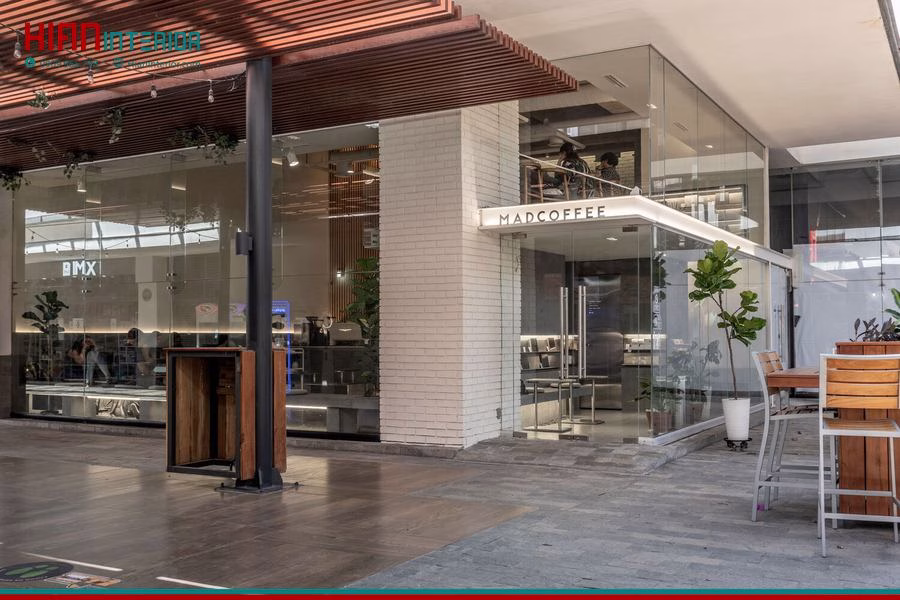 Thi Công Quán Cafe Tối Giản Hiện Đại