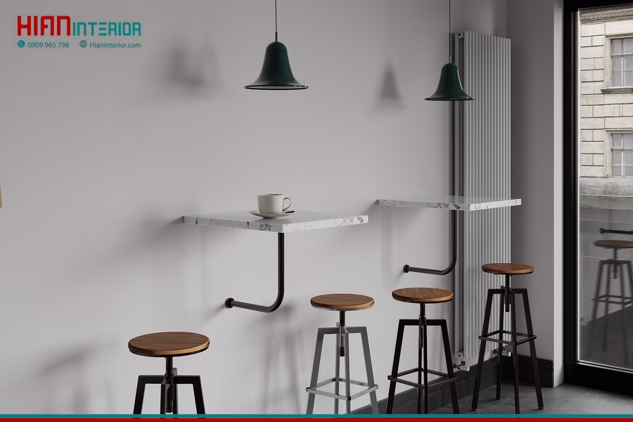 Thi Công Quầy Bar Cafe Tối Giản