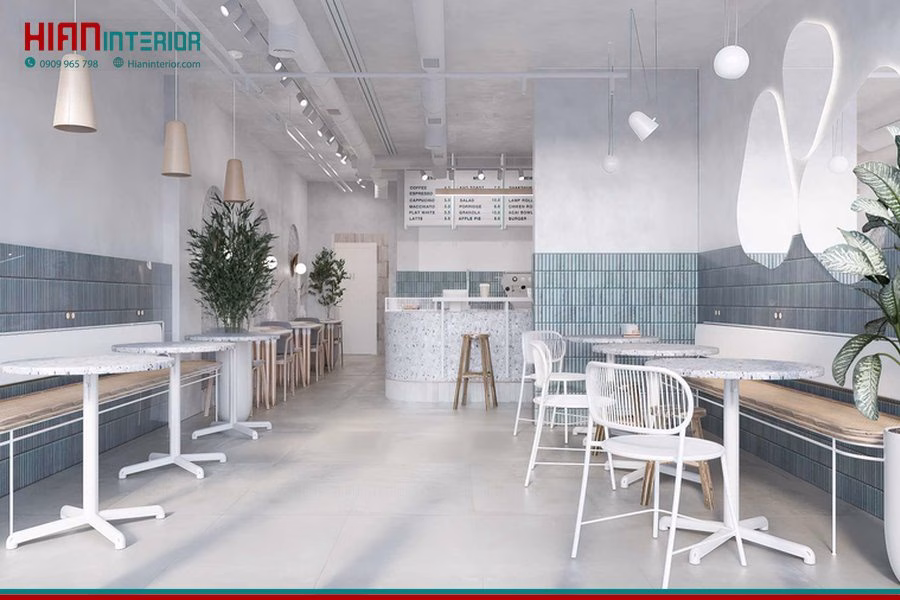 Thiết Kế Ánh Sáng Cafe Tối Giản