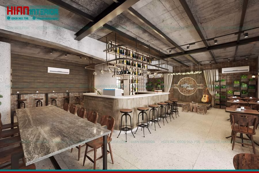 Thi Công Nội Thất Quán Cafe Vintage